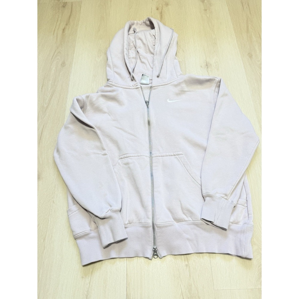 Nike Women's Light Purple Full Zip Swoosh Hoodie Cotton Size XS